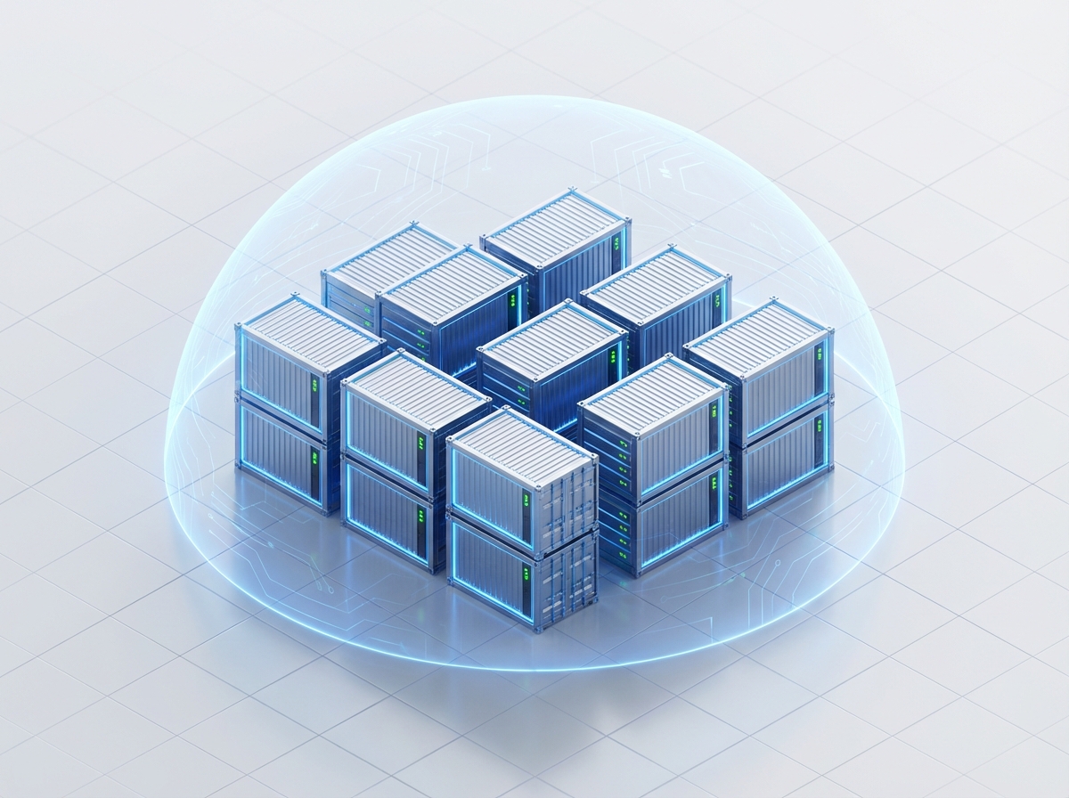 Depicts the production-ready, containerized nature of the deployment architecture.