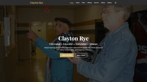 Screenshot of ClaytonRye.com